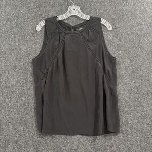 Javier Simorra Blouse Women's Medium Black Silk Sleeveless Tank Top Braided